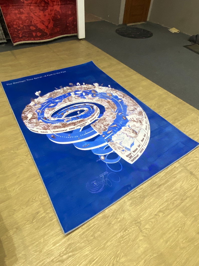 Geologic Time Spiral Rug: World Map Education Rug - Etsy