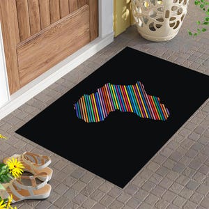 Willkommensmatte, Türmatte, Kartendekor, individueller Teppich, bunte Matte, lustige Fußmatte, Housewaring Geschenk, waschbarer Teppich, rutschfeste Matte