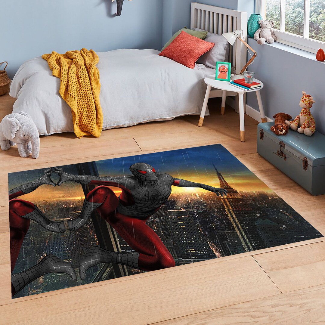 Spiderman Rug,spiderman,custom Rug,gift for Him,kids Room Rug,non-slip ...