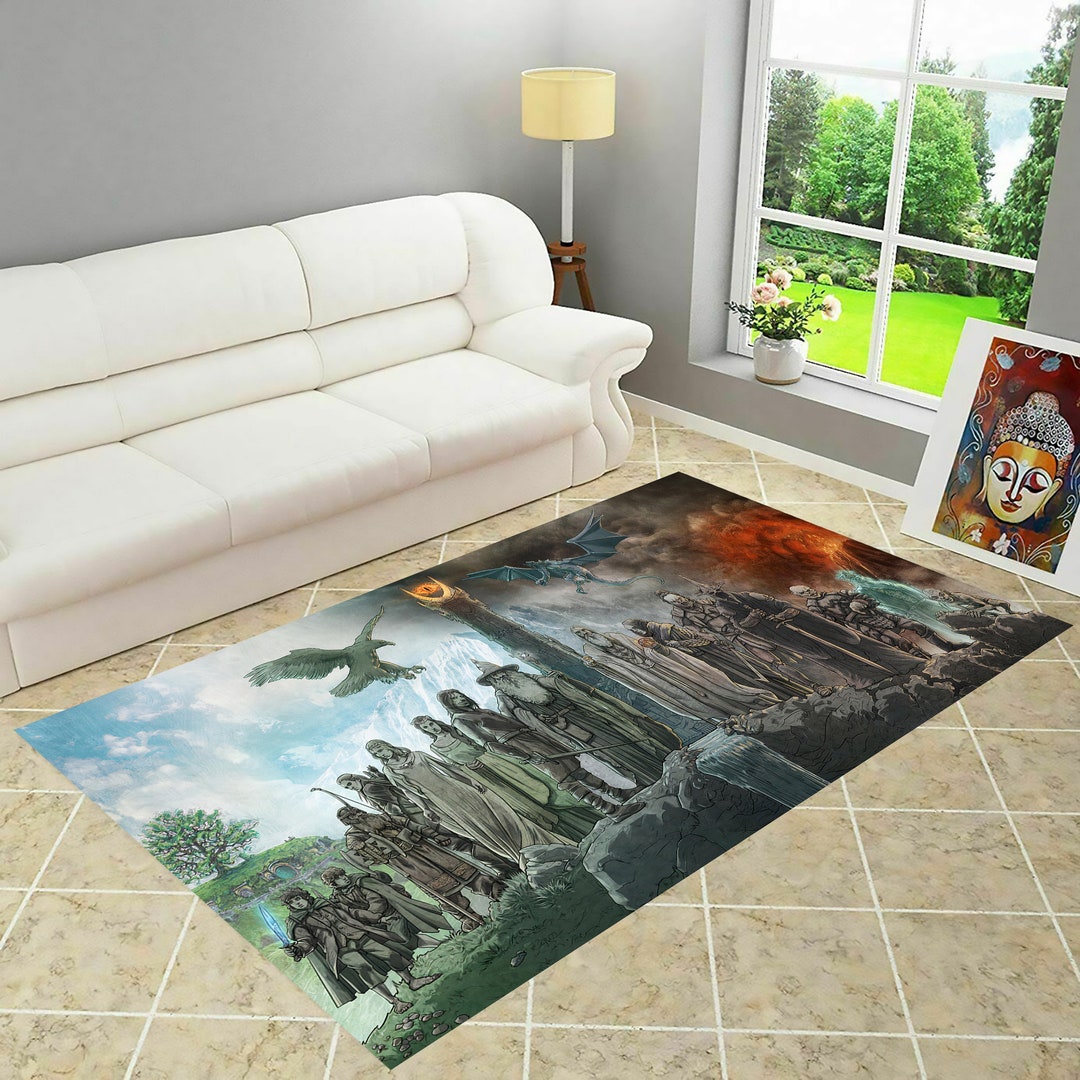 Fantasy Rug Collection The Lord of Rings Rug,fantasy Themed Area Rug,mythical Warrior Print ...