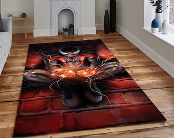 Spiderman Rug: Kids Bedroom Decor, Non-Slip Modern Rug