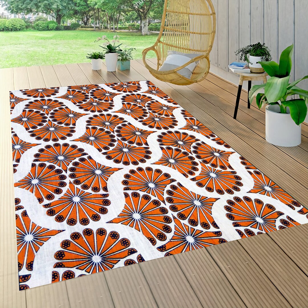 Esin Rug Geometric Ethnic Pattern Rug: Washable Indoor Outdoor Decor - Etsy