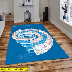 Geologic Time Spiral Rug,World Map Rug,The Geologic Time Spiral-A Path to the Past,Education Rug,Decorazione per la casa,Gift for Him,