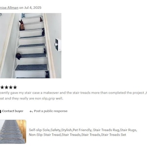 Non-Slip Stair Treads: Pet-Friendly Stair Rug Set,Stair Rug, Non Slip Stair Treads, Carpet Stair Runner Alternative, Modern Staircase Rug Bild 10