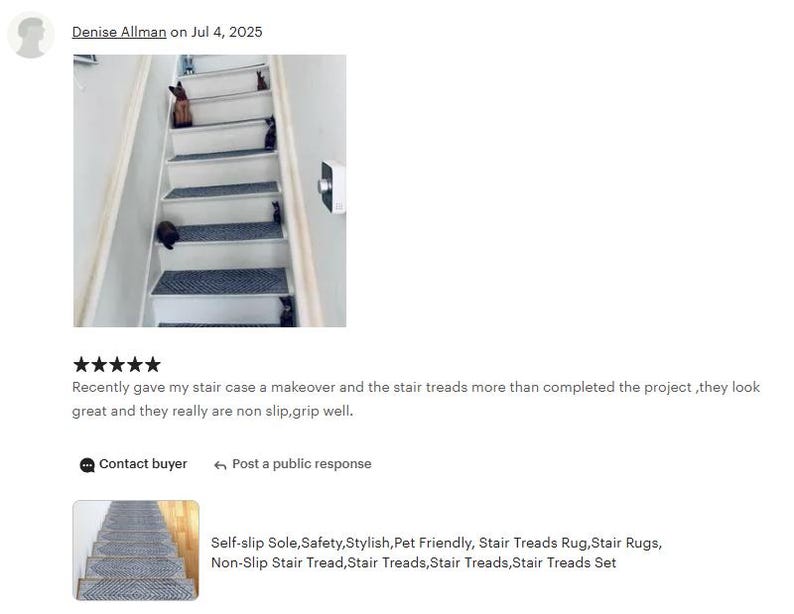 Non-Slip Stair Treads: Pet-Friendly Stair Rug Set,Stair Rug, Non Slip Stair Treads, Carpet Stair Runner Alternative, Modern Staircase Rug Bild 10
