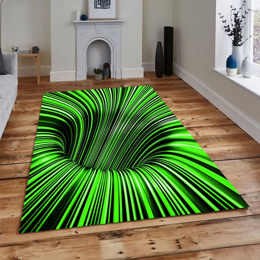 Vortex Rug Illusion Area Rug Popular Rug Living Room Home Etsy