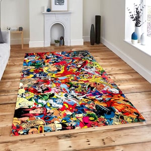 Super Hero Rug,Avenger Rug,Kids Room Rug, Custom Avenger Rug, Kids Room Decor, Floor Rug,Super Hero Boys Room Rug, Minimalist Rug,