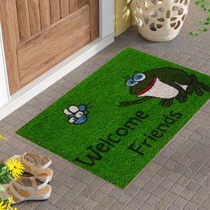 Green Decor,Doormat,Welcome Doormat,Tortoise Pattern,Ruggable Rug,Special Doormat,Household Gift,House Gift,Personalized Doormat,Design Mat