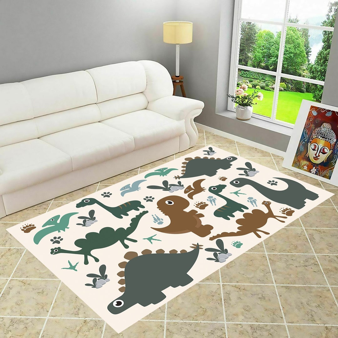 Boys Room Rug,dinosaur Pattern Rug,dinosaur Rug,kids Gift,popular Rug ...