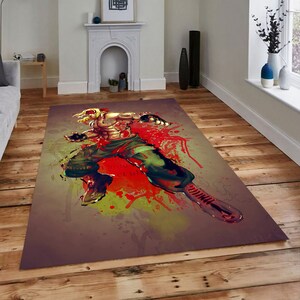 Fighter Rug, Cartoon Rug, Best Game Rug, Area Rug, Popular Carpet, Modern Rug, Decor Rug, Living Room Rug, Bedroom Rug Carpet, Gift Rug