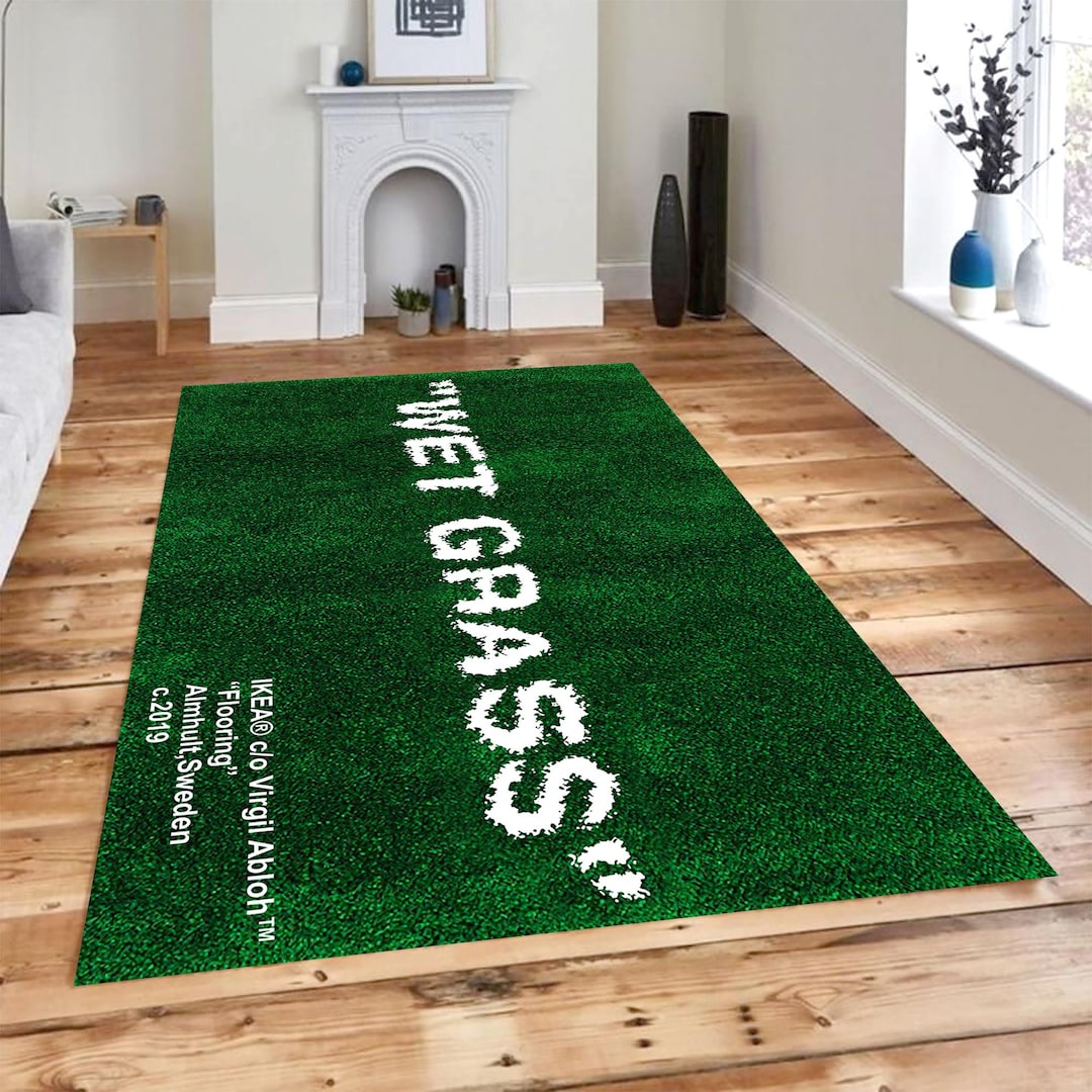 Wet Grass Decor hypebeast Rug wet Grass Rug decorative Rug custom Rug living Room Rug gift for Him washable Rug dijital Printing Rug Etsy Canada