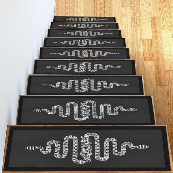Stair Rugs,Mandala Rug,Snake Mat,Stair Treads Carpet,Stair Runner Rug,Grey Decor,Stair Treads,Stair Treads Set,Personalized Stair Treads,