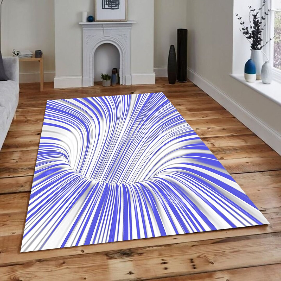 Vortex Illusion Rug: Colorful Abstract Area Rug - Etsy Österreich