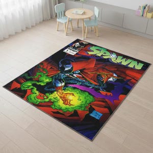 Spawn Comics Rug: Boys Room Decor, Custom Decorative Rug