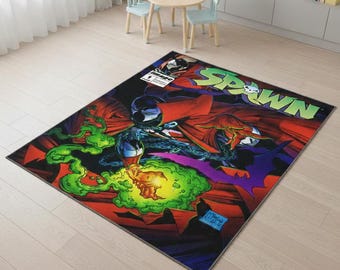 Spawn Comics Rug: Boys Room Decor, Custom Decorative Rug
