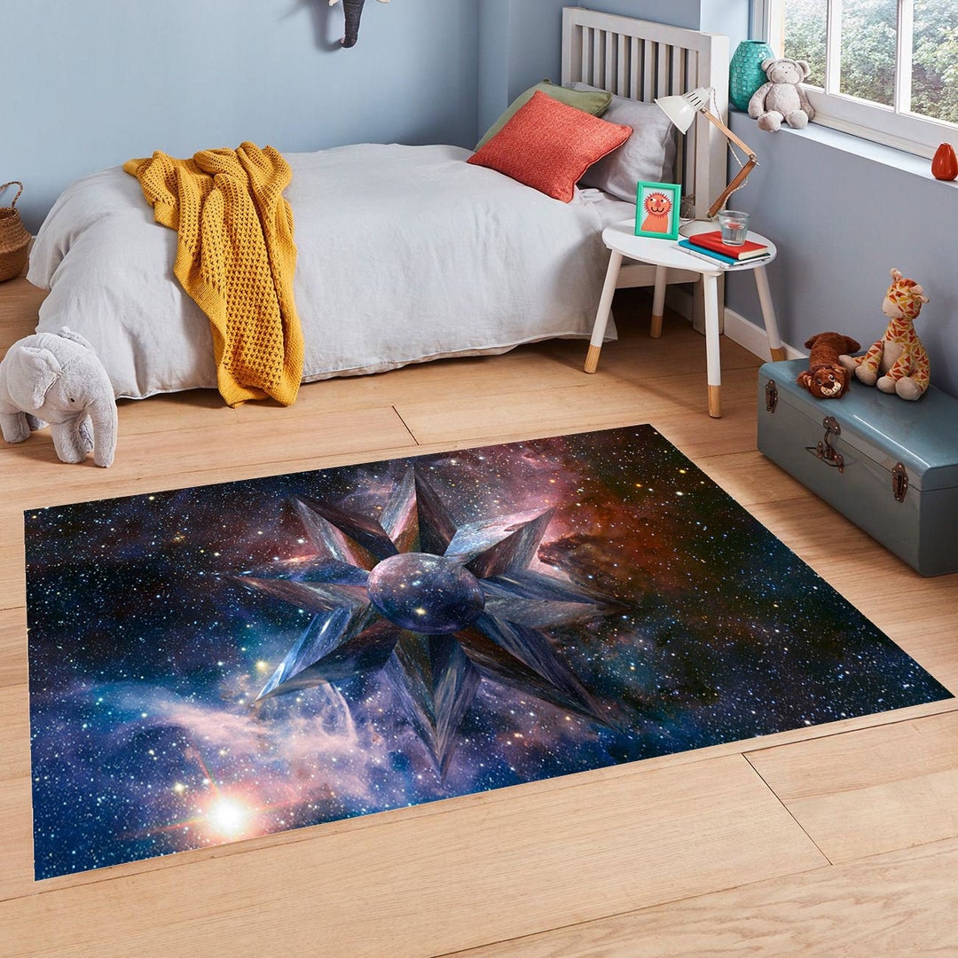 Sci-fi Space Rug: Galaxy Nebula Floor Rug, Custom Printed - Etsy