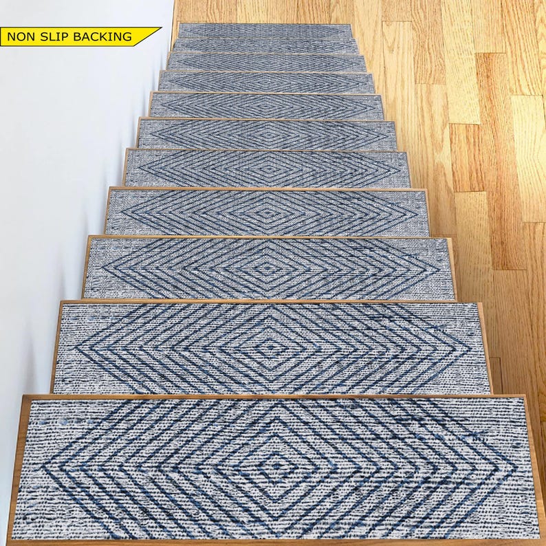 Non-Slip Stair Treads: Pet-Friendly Stair Rug Set,Stair Rug, Non Slip Stair Treads, Carpet Stair Runner Alternative, Modern Staircase Rug Bild 1