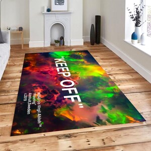 Colorful Keep Off Decor Rug,Keep Off Rug,Customized Area Rug,Retro Rug,Luxury Home Decor,Saloon Rug,Decorazione Per La Casa,Gift for Her