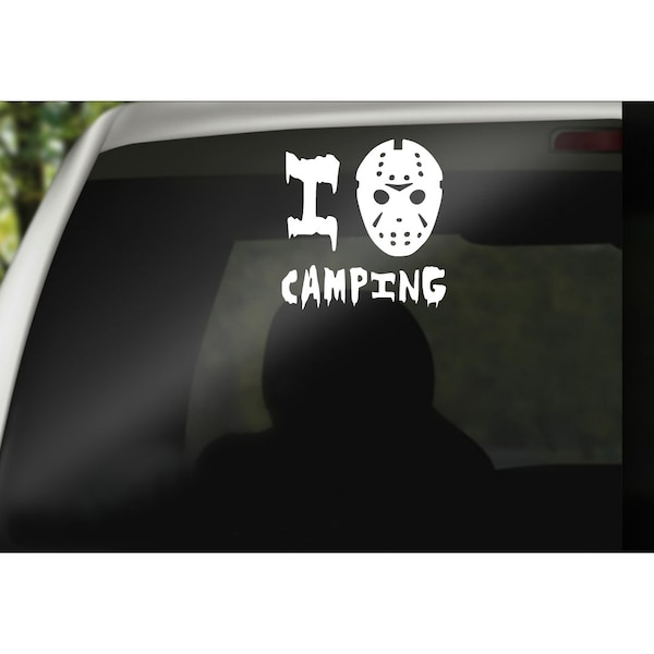 I Love Camping Decal