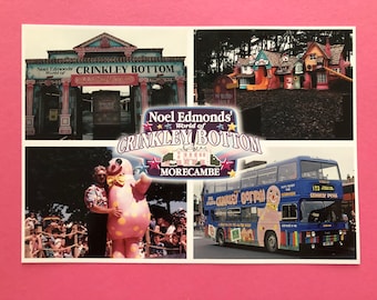 Noel Edmonds’ World of Crinkley Bottom Theme Park, Morecambe - Postcard A5 Large (Noel’s House Party/Mr Blobby)