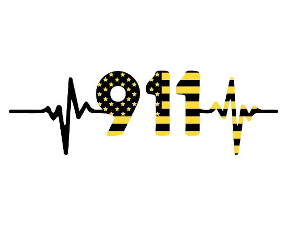 911 dispatcher headset and heartbeat svg 911 dispatcher headset and heartbeat svg