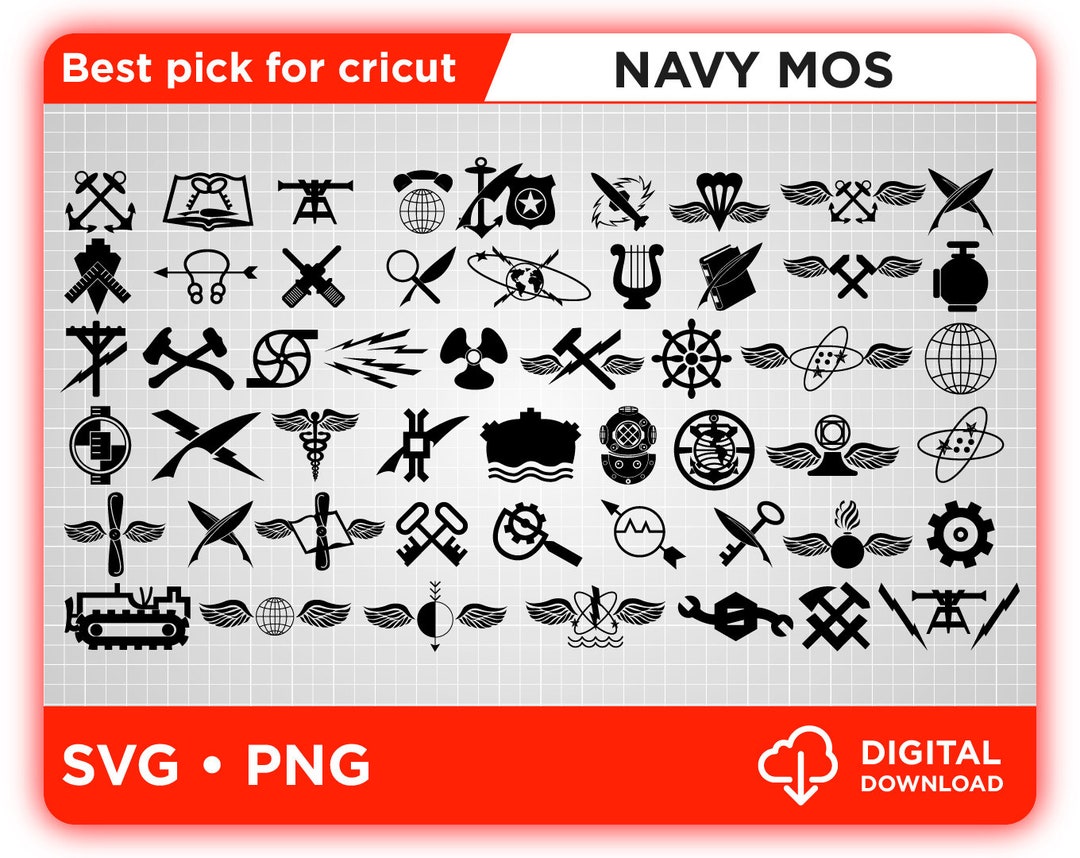 US Navy MOS Bundle Navy Enlisted Classification Codes Logo Etsy