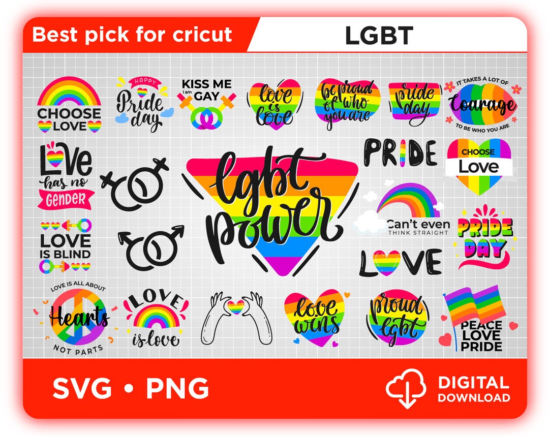 Gay Pride SVG Bundle LGBT SVG Bundle Gay Svg Pride Svg - Etsy Hong Kong