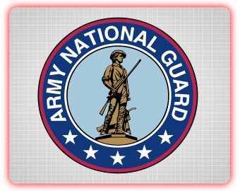 nom au dos National Guard verre personnalisé logo sur le devant
