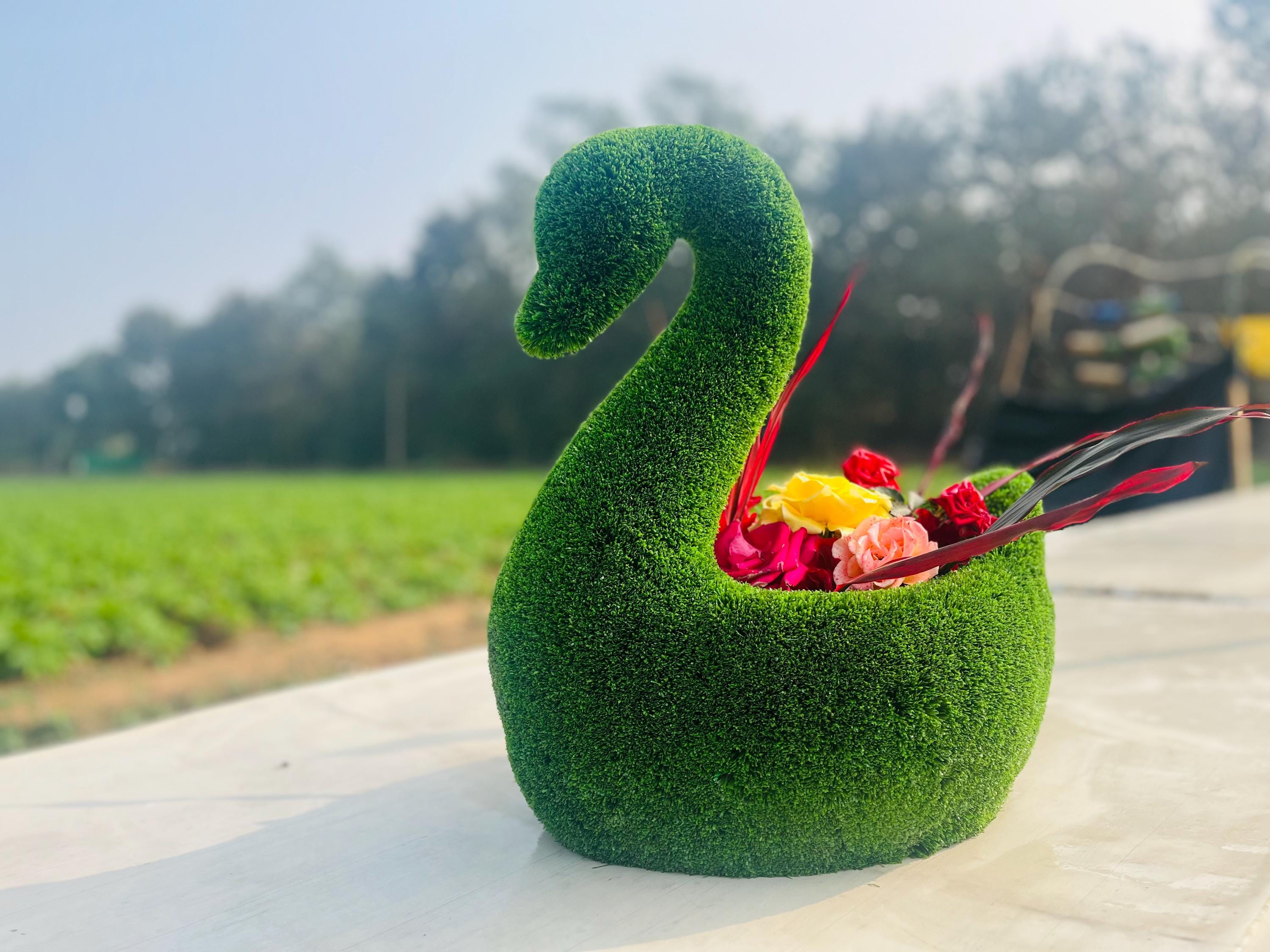 un artificiale erba - DIY miniatura prato, giardino ornamento, Foglie rosse