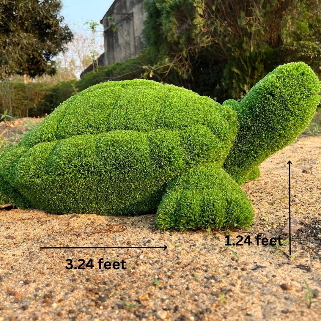Handmade Artificial Turf Turtle Topiary: Fiberglass Garden Decor - Etsy