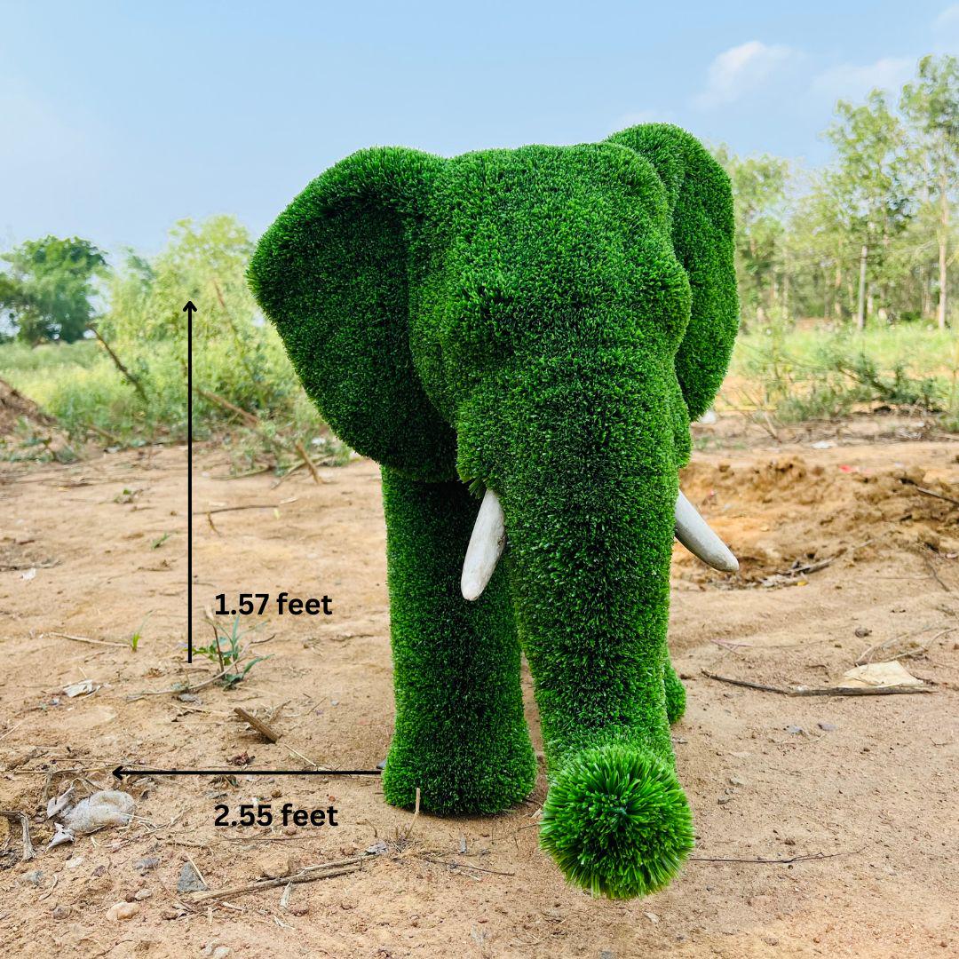Mini Topiary Miniature Green Elephant Topiary: Fiberglass & Artificial Turf Garden ...
