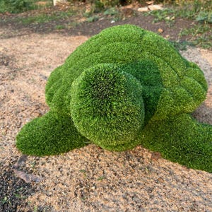 Handmade Artificial Turf Turtle Topiary: Fiberglass Garden Decor - Etsy