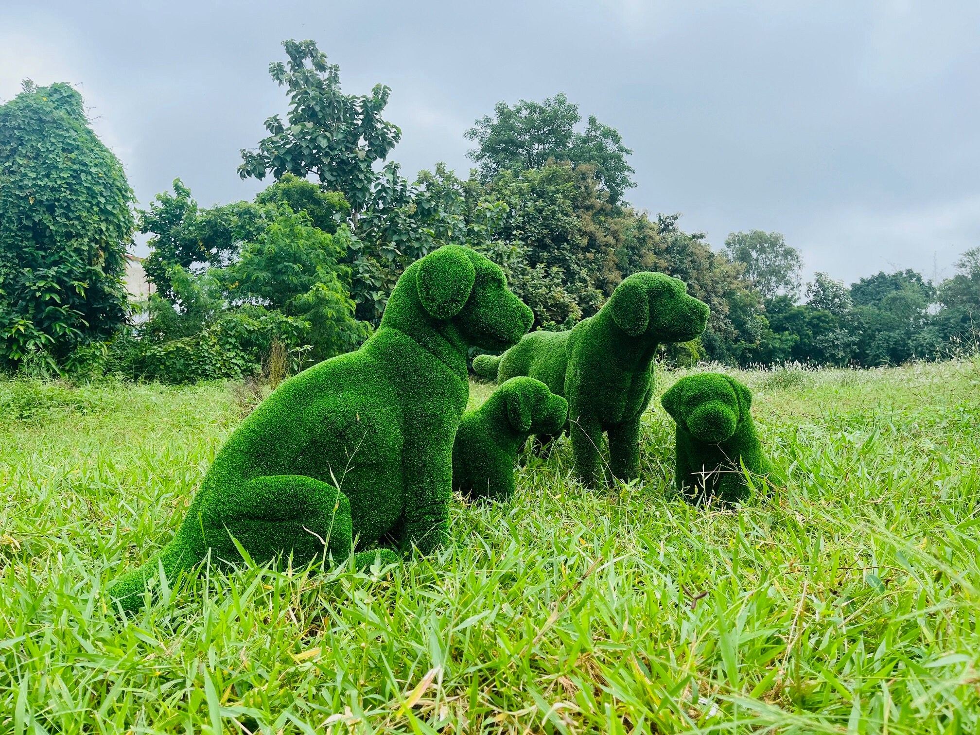 Artificial Turf Dog Topiary: Fiberglass Garden Sculpture - Etsy