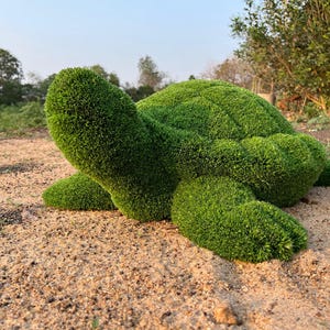 Animal Topiary Green Turtle Is Made of Fibreglass And Artificial Turf For Home, Garden And Outdoor.