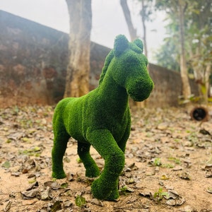 Animal Topiary Green Foal Is Made Of Fibreglass And Artificial Turf For Home, Garden And Outdoor image 5