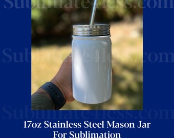 Tarro de acero inoxidable de 17 oz