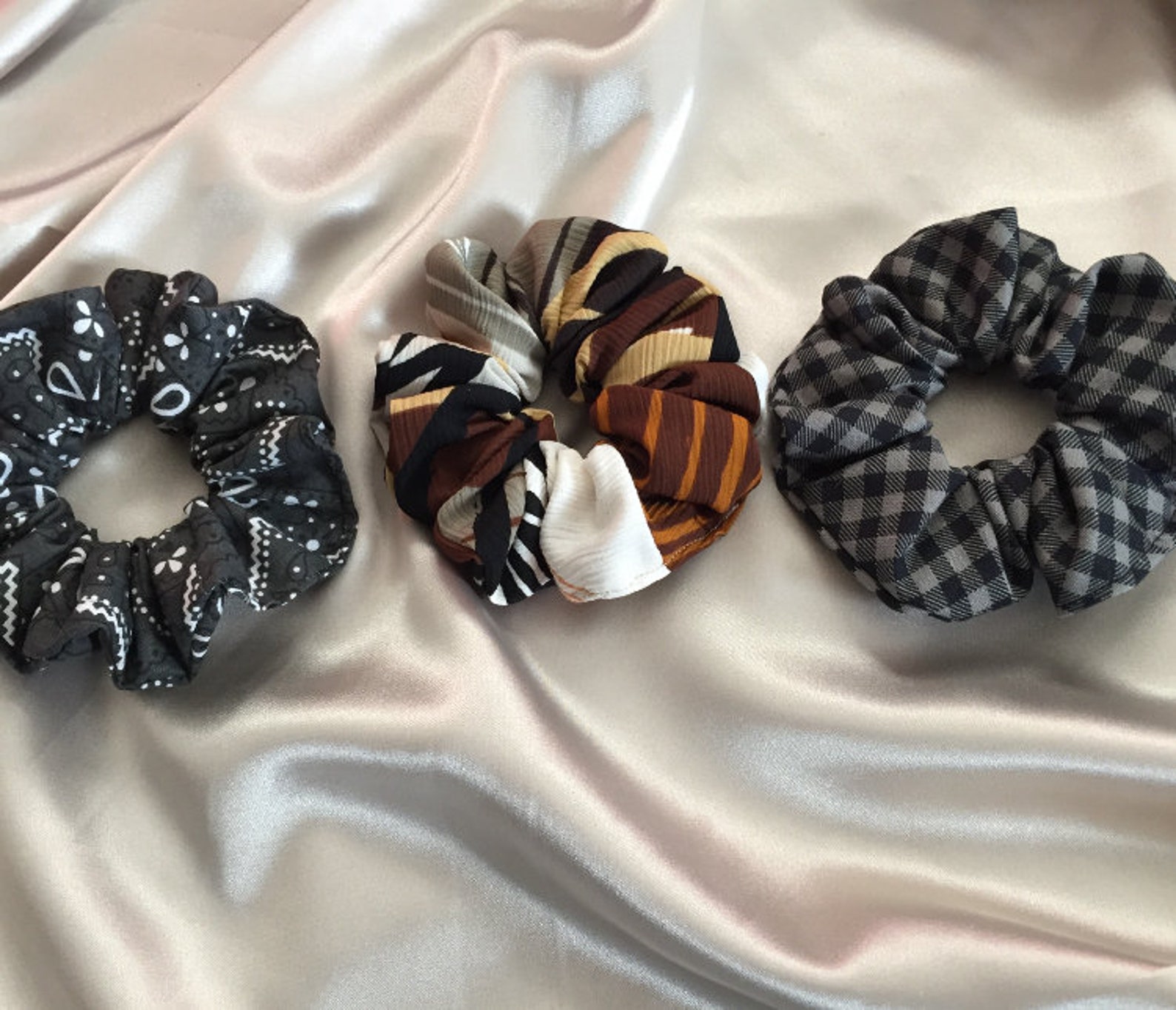 Scrunchies Hair Elastic Handmade scrunchies Scrunchie Etsy