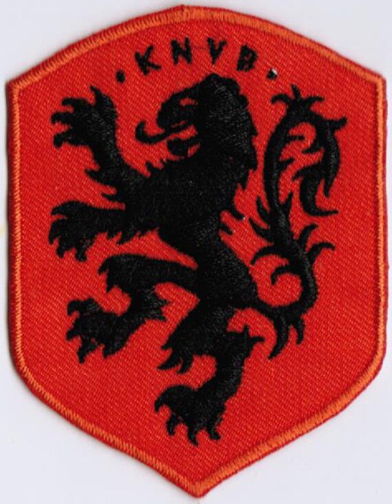  Netherlands KNVB White Shield Embroidered Iron on Patch Crest  Badge 1.9 X 2.5 Inch New