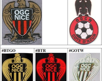 Olympique Gymnaste Club OGC Nice Français France Football Football Badge Fer sur patch brodé