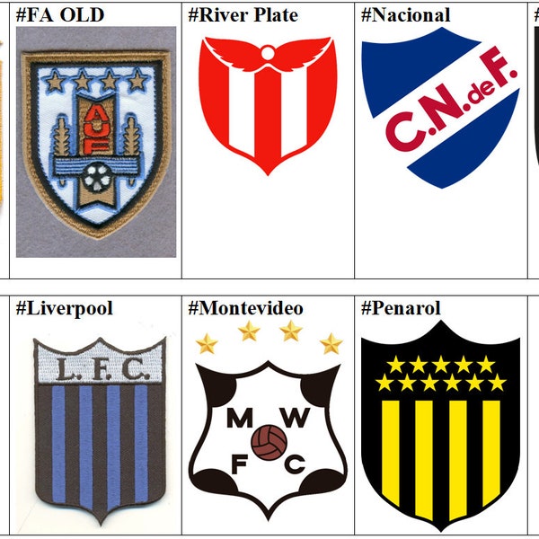 Uruguay National Penarol Club Nacional de Danubio FC Atletico River Plate Montevideo Wanderers Defensor Sporting Liverpool Football Patch