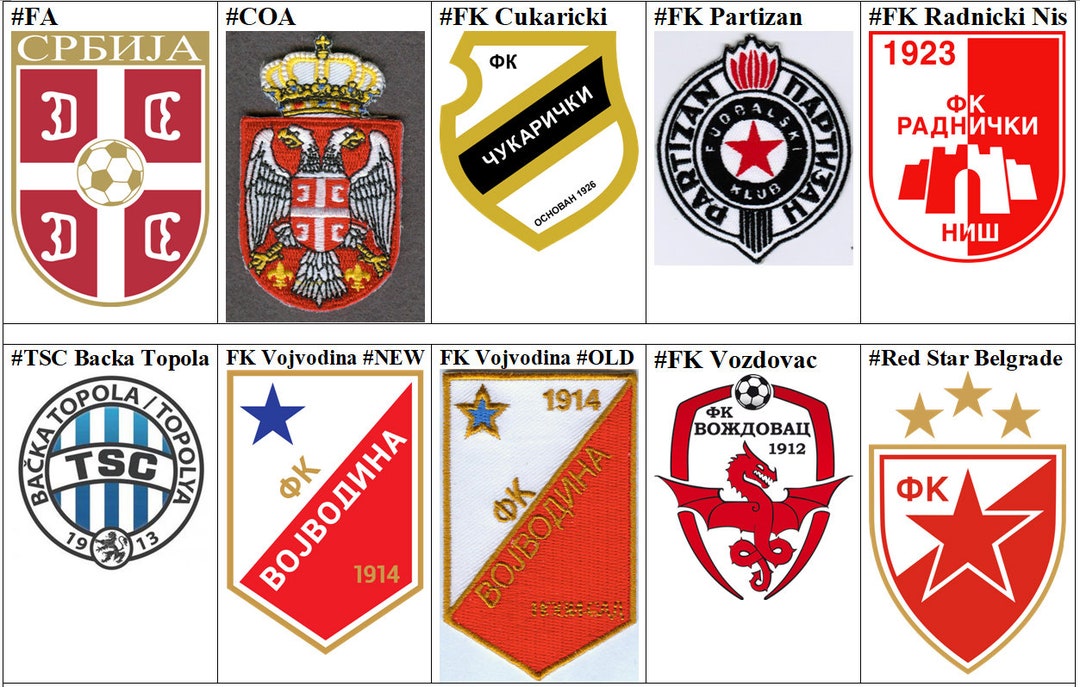 FK Partizan Serbia National Coat of Arms Red Star Belgrade 