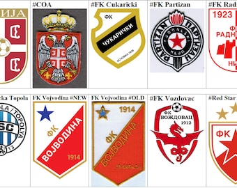 FK Partizan Serbia National of Arms Belgrade Etsy