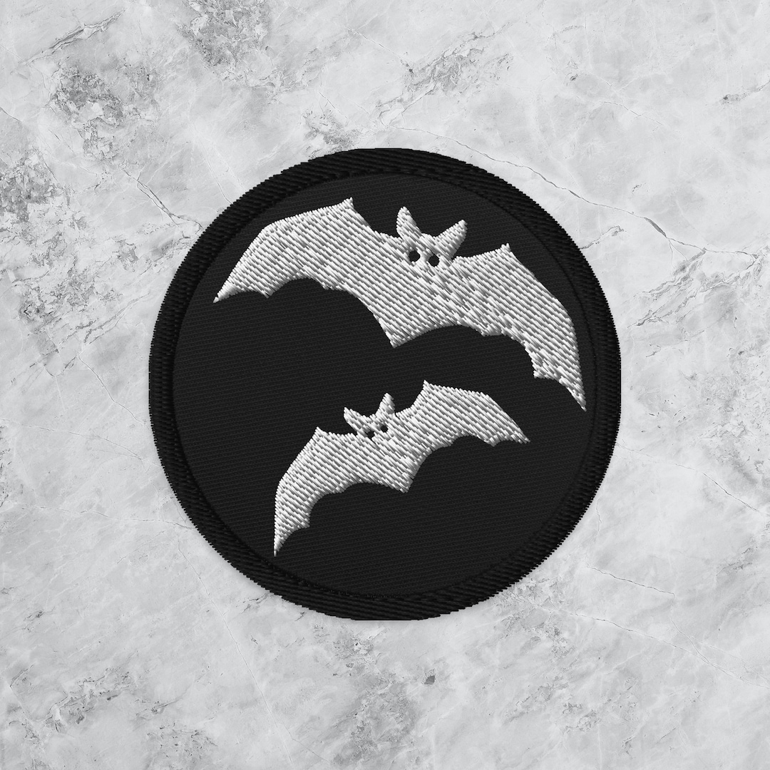 Bats Embroidered Patch | Goth, Emo, Punk, Halloween, Aesthetic, Gift ...