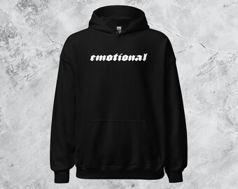 Sudadera con capucha emocional / Regalo de estilo gótico oscuro urbano