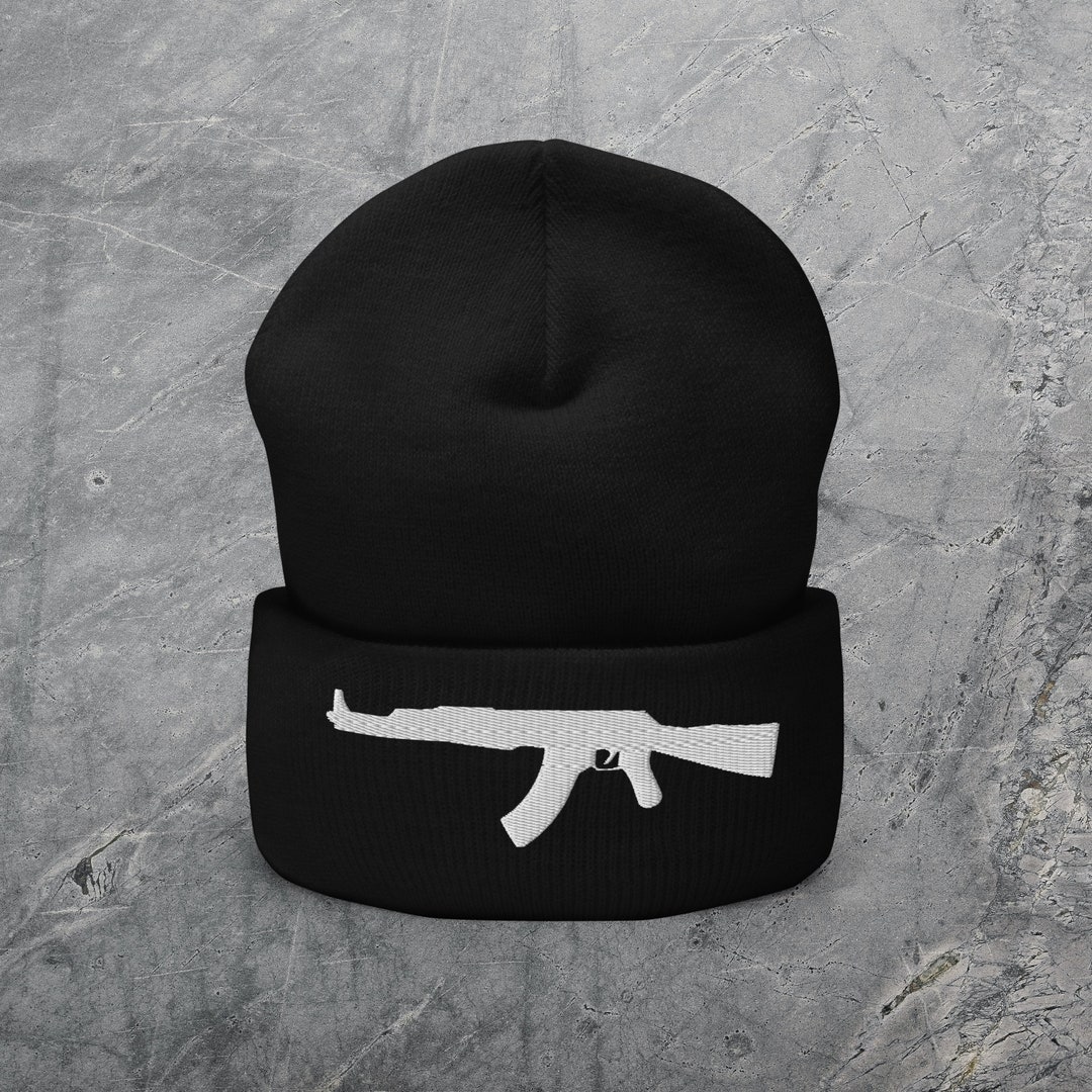 AK 47 Beanie | Dark Streetwear Tactical Fashion Goth Emo Punk Gamers ...