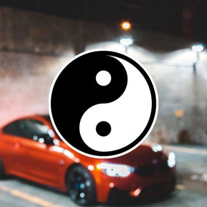 Ying Yang Inner Peace Sticker | Aufkleber für Auto auto bumper, tuners, Racing, Truck, Laptop, Skateboard, Telefon, Fenster