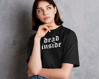 Camiseta Dead Inside / Ropa urbana oscura, moda gótica, emo y punk, regalo