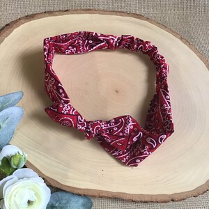 Bandana print headband, boho headband, Tie headband, fabric headband, girl&#39;s accessory, hair&#39;s accessory.