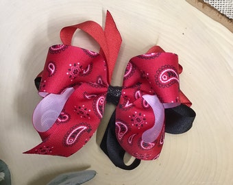 Bandana Boutique bow, western bow, cowboy bow, hair accessory, girl's accessories