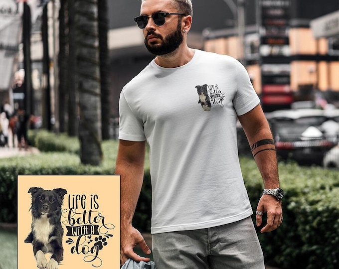 Border Collie Adult Unisex Tee Border Collie Shirt for Border Collie Lover Border Collie Dog Gift Border Collie Dog T-Shirt Tee Shirt